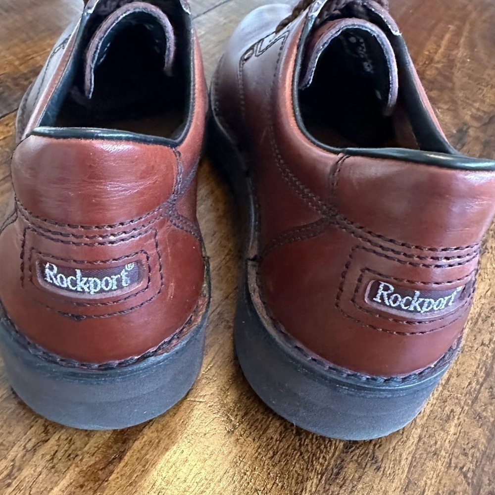 Rockport | RockSport Vibram Brown Leather Lace Up Casual Shoes - Picture 4 of 10